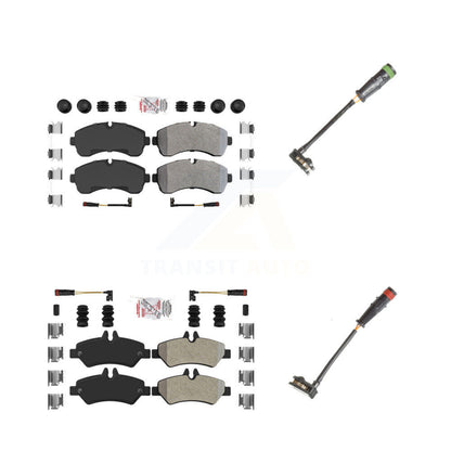 Ceramic Disc Brake Pads And Extra Wear Sensors Front Rear Kit For