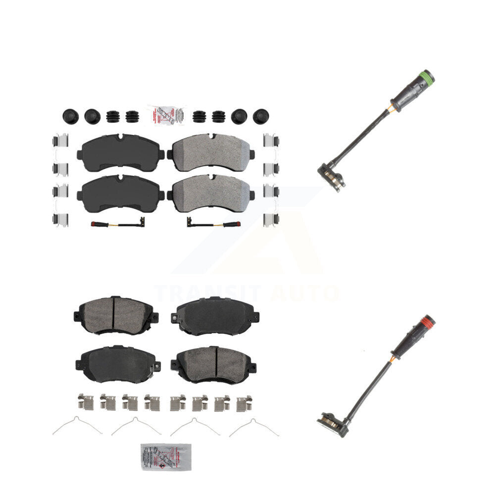Ceramic Brake Pads & Extra Wear Sensor Front Rear Kit For Mercedes-Benz Sprinter