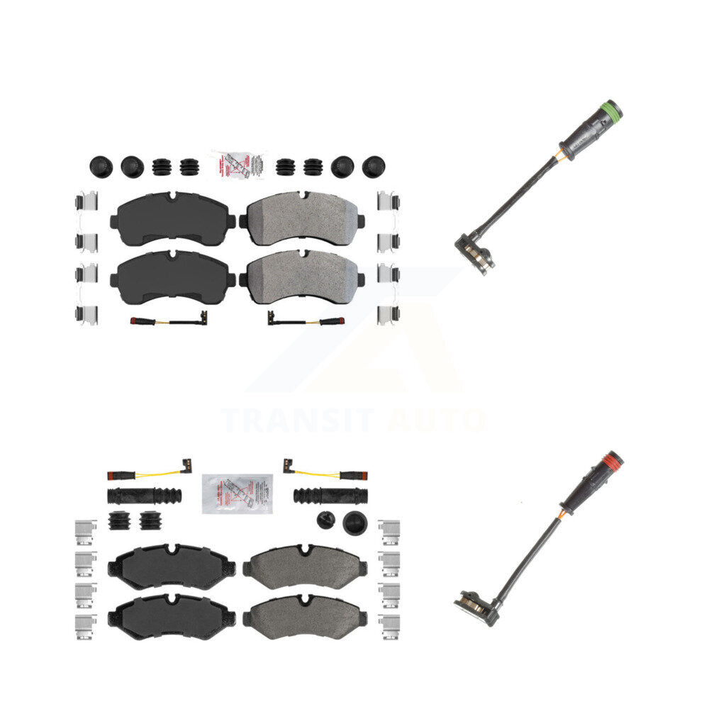Ceramic Brake Pads & Extra Wear Sensor Front Rear Kit For Mercedes-Benz Sprinter