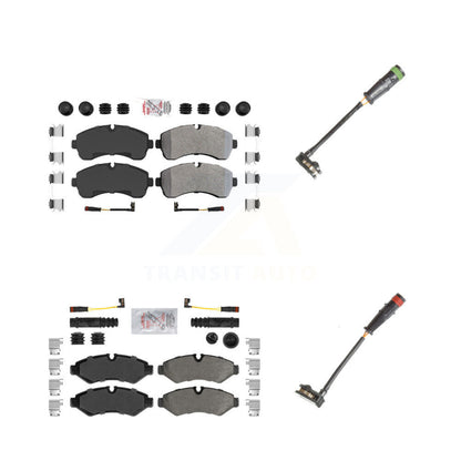 Ceramic Brake Pads & Extra Wear Sensor Front Rear Kit For Mercedes-Benz Sprinter