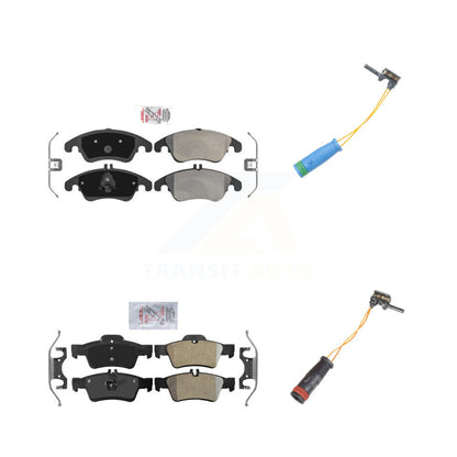 Ceramic Disc Brake Pads And Wear Sensors Front Rear Kit For Mercedes-Benz E400