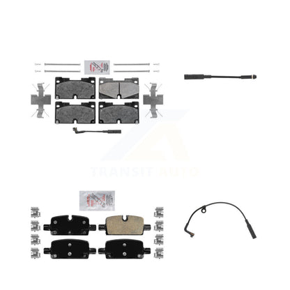 Ceramic Brake Pad & Extra Wear Sensor Front Rear Kit For GMC Chevrolet Silverado
