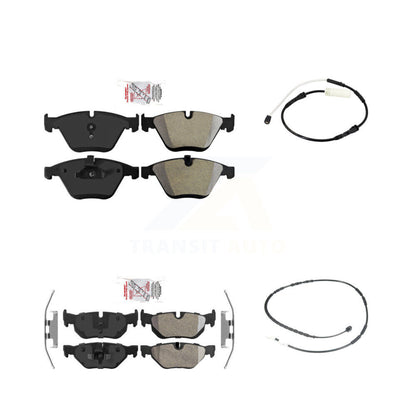Ceramic Disc Brake Pads And Wear Sensors Front Rear Kit For BMW 328i xDrive