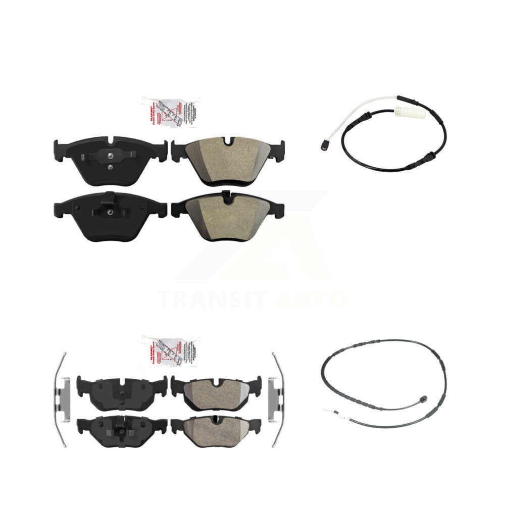 Ceramic Disc Brake Pads And Wear Sensors Front Rear Kit For BMW 328i xDrive