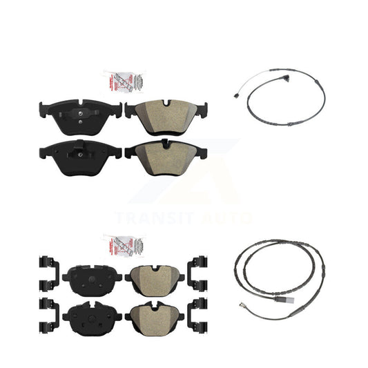 Ceramic Disc Brake Pads And Wear Sensors Front Rear Kit For BMW Z4