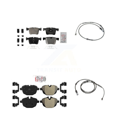 Ceramic Disc Brake Pads And Wear Sensors Front Rear Kit For BMW X3 X4