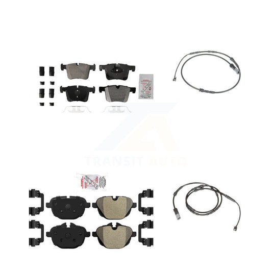 Ceramic Disc Brake Pads And Wear Sensors Front Rear Kit For BMW X3 X4