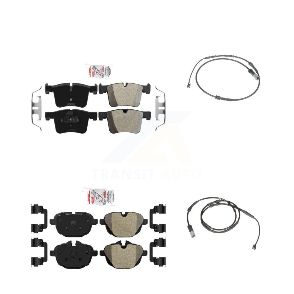 Ceramic Disc Brake Pads And Wear Sensors Front Rear Kit For BMW X3 X4