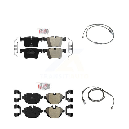 Ceramic Disc Brake Pads And Wear Sensors Front Rear Kit For BMW X3 X4