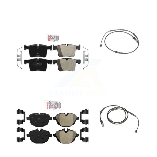 Ceramic Disc Brake Pads And Wear Sensors Front Rear Kit For BMW X3 X4