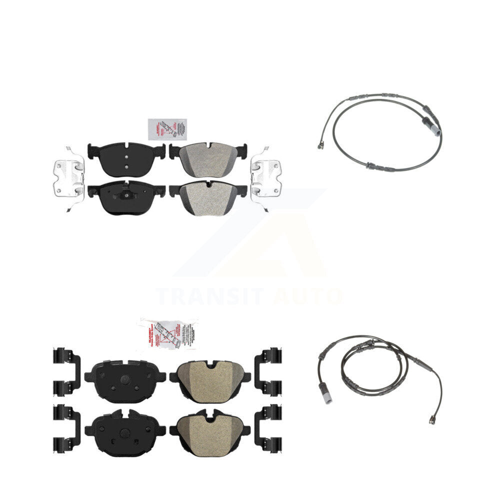 Ceramic Disc Brake Pads And Wear Sensor Front Rear Kit For 2016-2018 BMW X4 M40i