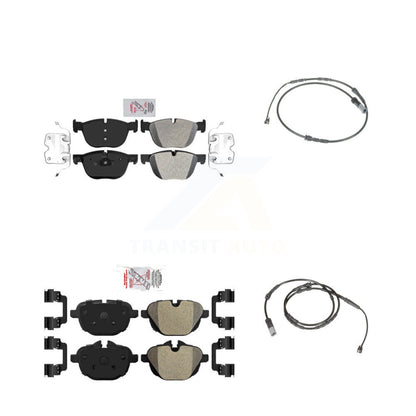 Ceramic Disc Brake Pads And Wear Sensor Front Rear Kit For 2016-2018 BMW X4 M40i