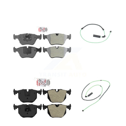 Ceramic Disc Brake Pads And Wear Sensor Front Rear Kit For 2005-2006 BMW M3 3.2L