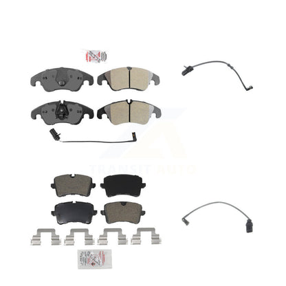 Ceramic Disc Brake Pad & Extra Wear Sensor Front Rear Kit For Audi A7 Quattro A6