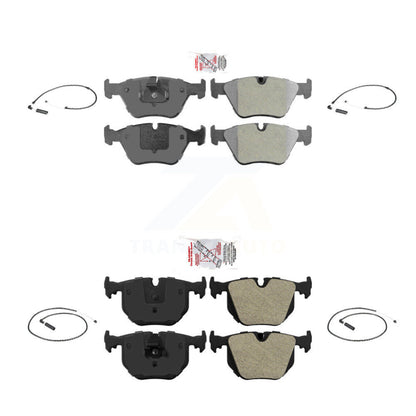 Ceramic Disc Brake Pads And Wear Sensors Front Rear Kit For 2004-2010 BMW X3
