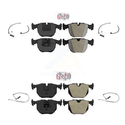 Ceramic Disc Brake Pads And Wear Sensors Front Rear Kit For BMW X5