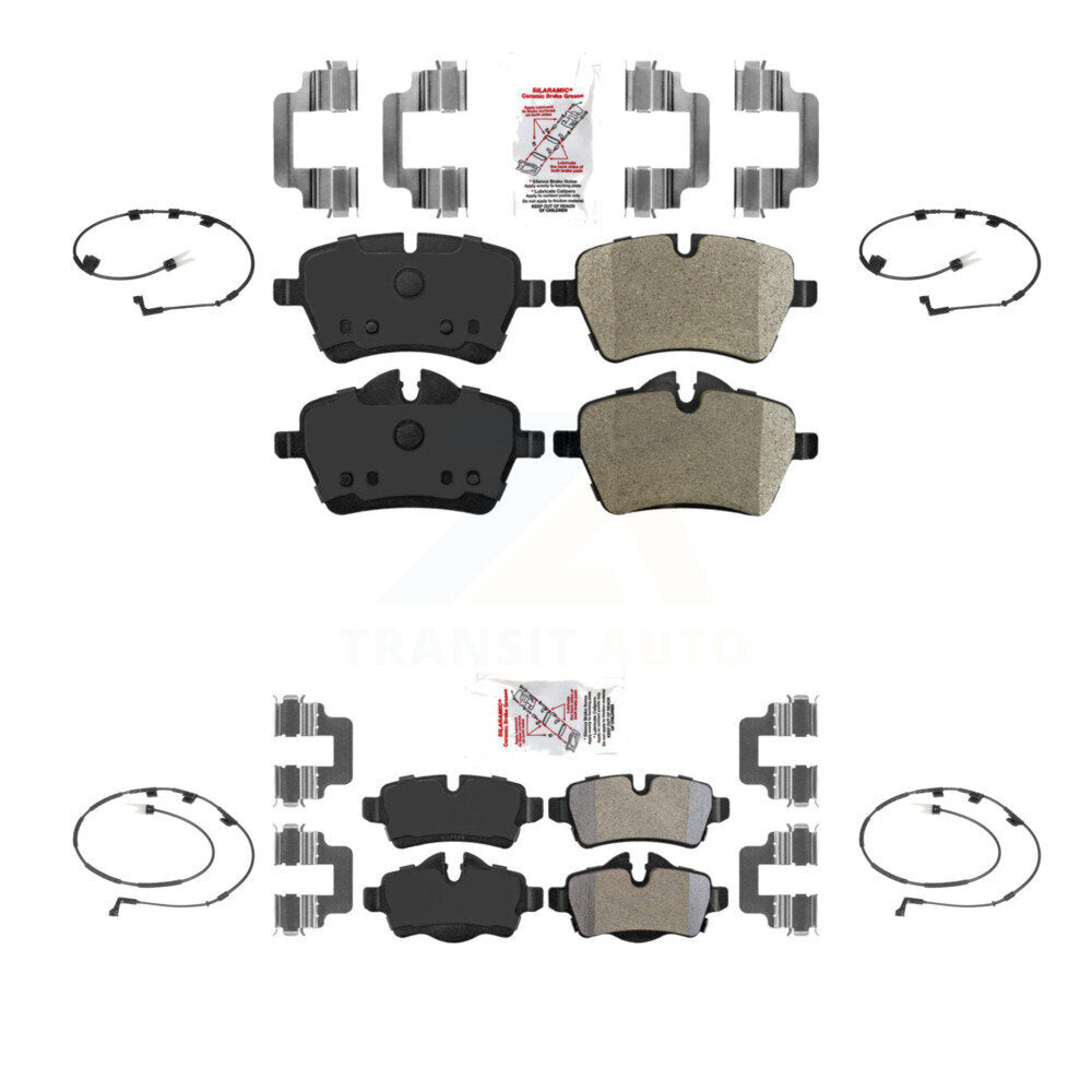 Ceramic Disc Brake Pads And Wear Sensors Front Rear Kit For Mini Cooper