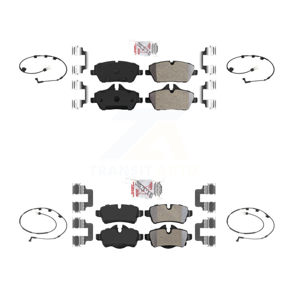 Ceramic Disc Brake Pads And Wear Sensors Front Rear Kit For Mini Cooper