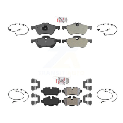 Ceramic Disc Brake Pads And Wear Sensors Front Rear Kit For Mini Cooper