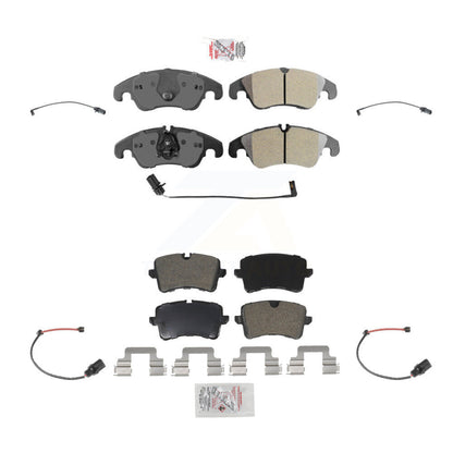 Ceramic Disc Brake Pads And Extra Wear Sensors Front Rear Kit For 2012 Audi A6