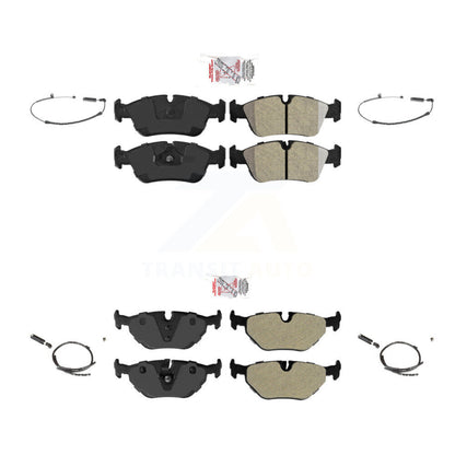 Ceramic Disc Brake Pads And Wear Sensors Front Rear Kit For BMW Z4