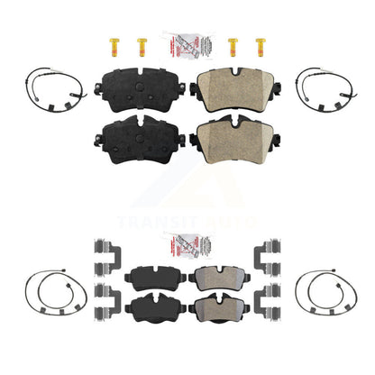 Ceramic Disc Brake Pads And Wear Sensor Front Rear Kit For 2015 Mini Cooper 1.6L