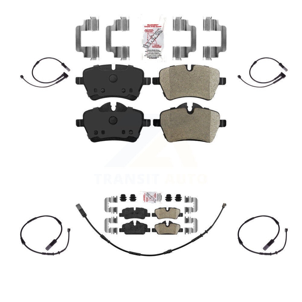 Ceramic Disc Brake Pads And Extra Wear Sensors Front Rear Kit For Mini Cooper