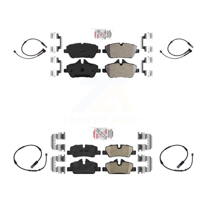 Ceramic Disc Brake Pads And Wear Sensors Front Rear Kit For Mini Cooper