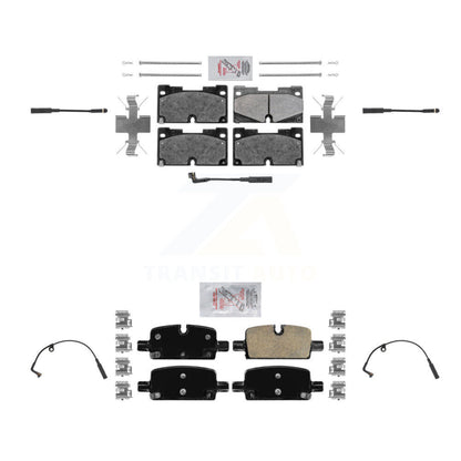 Ceramic Brake Pad & Extra Wear Sensor Front Rear Kit For GMC Chevrolet Silverado
