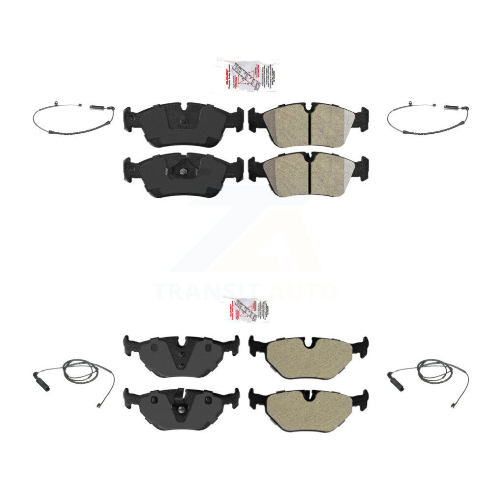 Ceramic Brake Pads Wear Sensor Front Rear Kit For BMW 325i 325Ci 320i 328i 323Ci