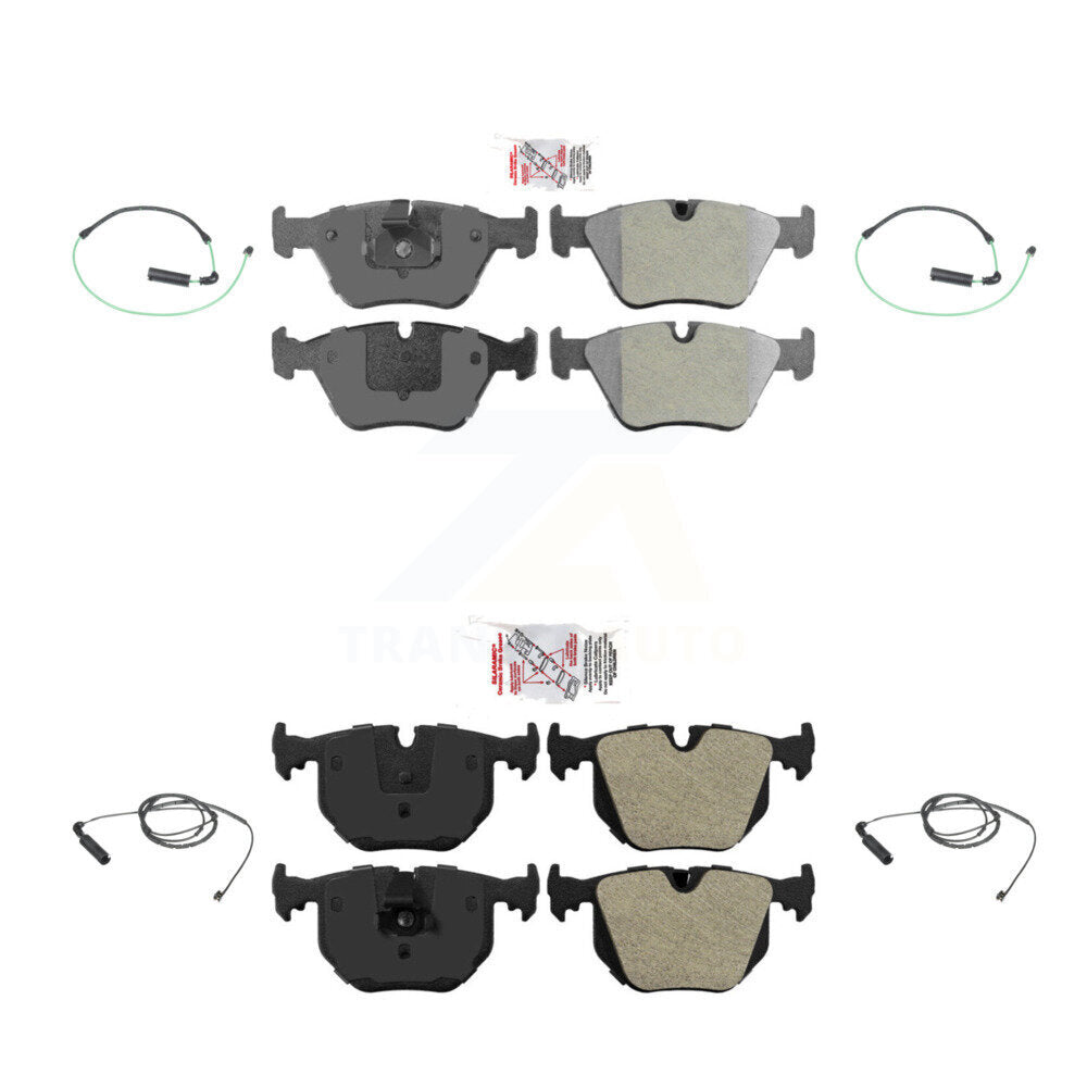 Ceramic Disc Brake Pads Wear Sensor Front Rear Kit For BMW 330Ci 330i 330xi 3.0L