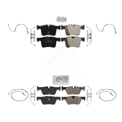 Ceramic Disc Brake Pads Wear Sensor Front Rear Kit For BMW 320i xDrive 328d 2.0L