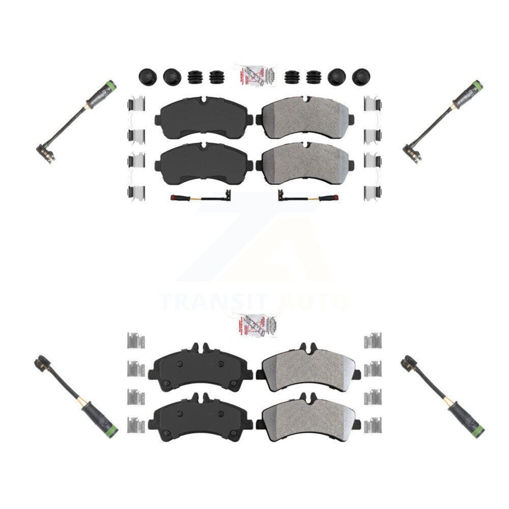 Ceramic Brake Pads & Extra Wear Sensor Front Rear Kit For Mercedes-Benz Sprinter