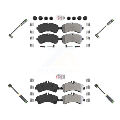 Ceramic Brake Pads & Extra Wear Sensor Front Rear Kit For Mercedes-Benz Sprinter