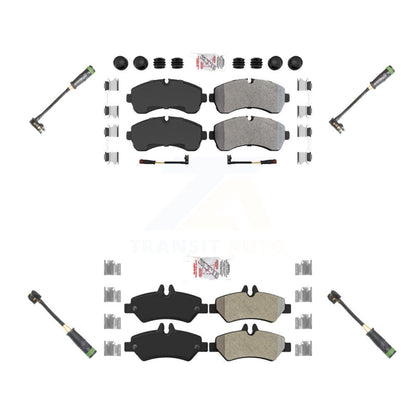 Ceramic Disc Brake Pads And Extra Wear Sensors Front Rear Kit For