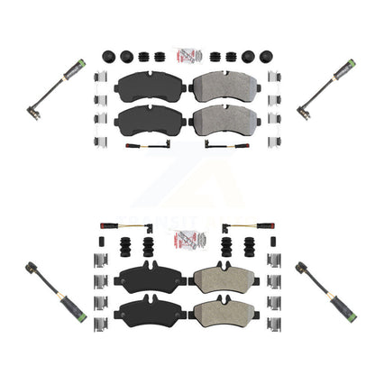 Ceramic Disc Brake Pads And Extra Wear Sensors Front Rear Kit For