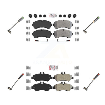 Ceramic Disc Brake Pads And Extra Wear Sensors Front Rear Kit For