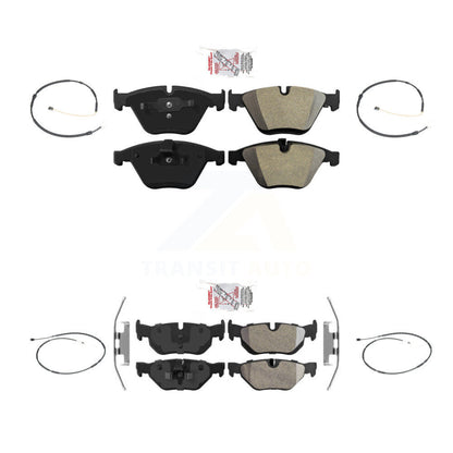 Ceramic Brake Pads Wear Sensor Front Rear Kit For BMW X1 xDrive28i with AWD 2.0L