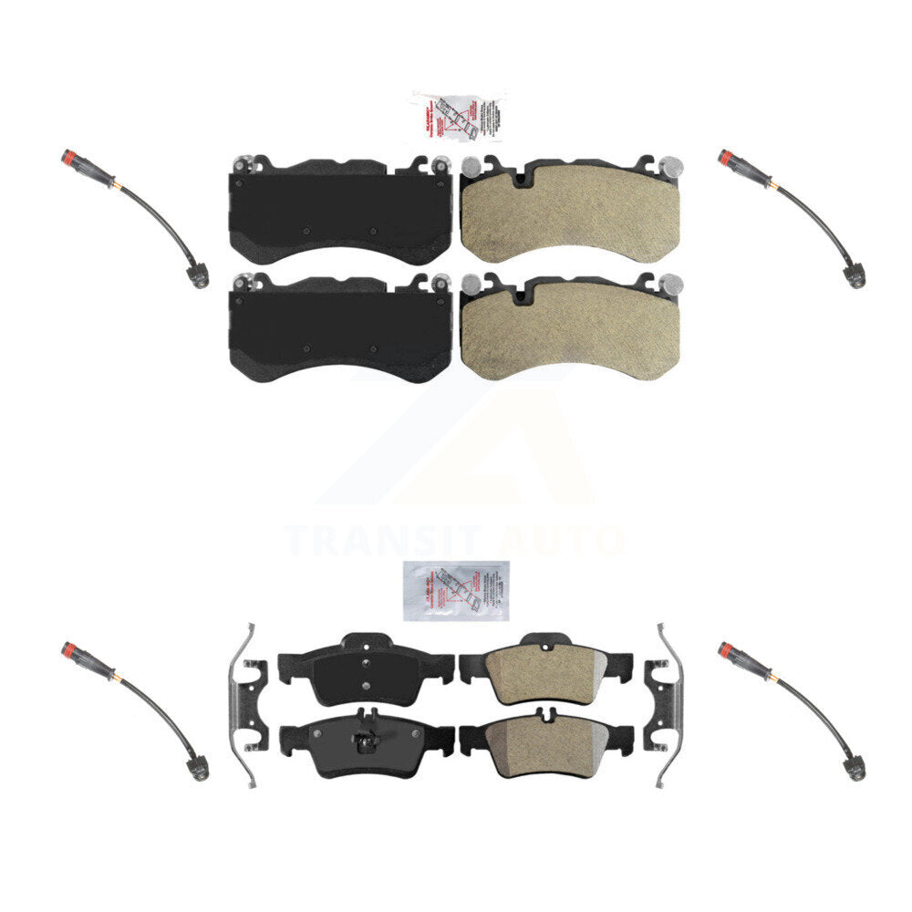 Ceramic Brake Pad And Wear Sensor Front Rear Kit For Mercedes-Benz SL63 AMG SL65