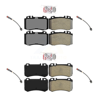 Ceramic Disc Brake Pads & Wear Sensor Front Rear Kit For Mercedes-Benz SLK55 AMG