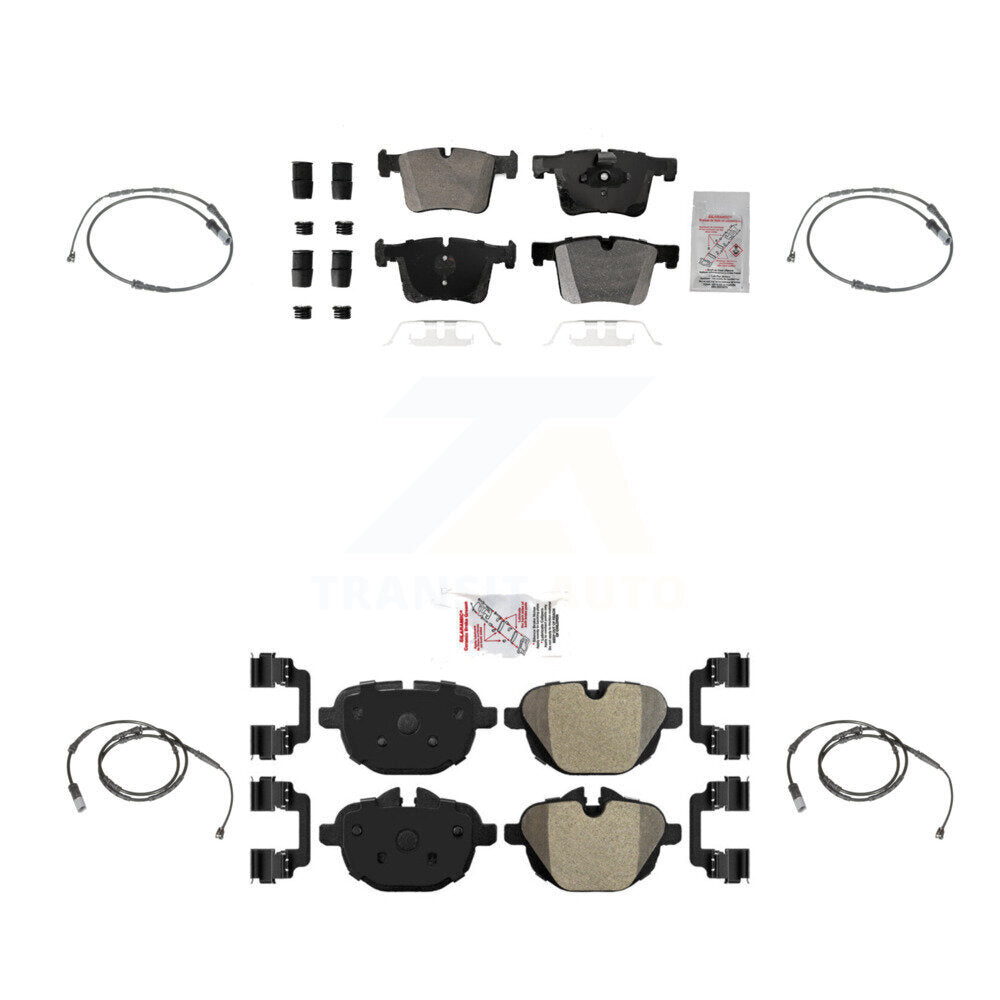 Ceramic Disc Brake Pads And Wear Sensors Front Rear Kit For BMW X3 X4