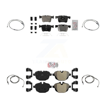 Ceramic Disc Brake Pads And Wear Sensors Front Rear Kit For BMW X3 X4