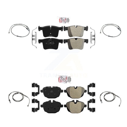 Ceramic Disc Brake Pads And Wear Sensors Front Rear Kit For BMW X3 X4