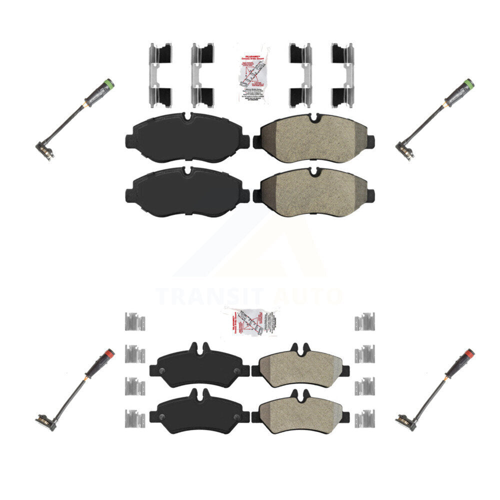 Ceramic Brake Pad And Wear Sensor Front Rear Kit For Sprinter 2500 Mercedes-Benz
