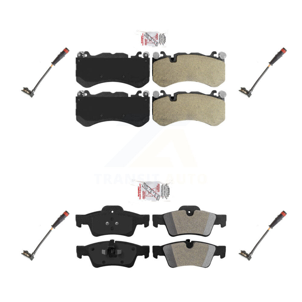 Ceramic Disc Brake Pads And Wear Sensor Front Rear Kit For Mercedes-Benz G63 AMG