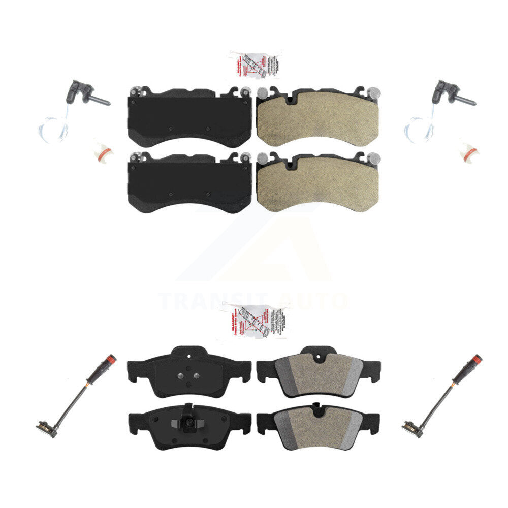 Ceramic Disc Brake Pads And Wear Sensor Front Rear Kit For Mercedes-Benz G63 AMG