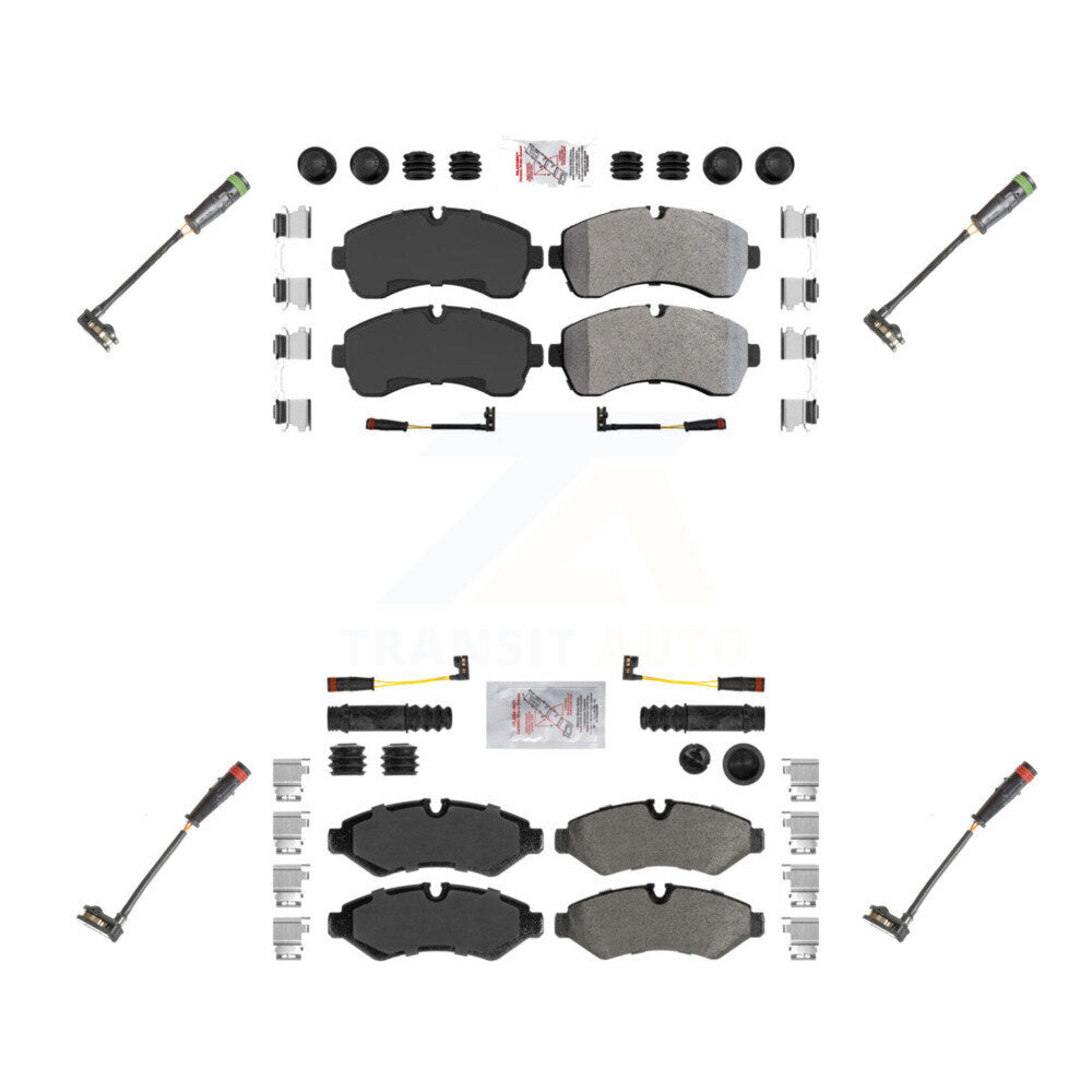 Ceramic Brake Pads & Extra Wear Sensor Front Rear Kit For Mercedes-Benz Sprinter