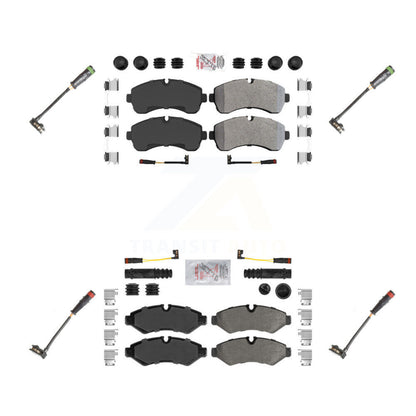 Ceramic Brake Pads & Extra Wear Sensor Front Rear Kit For Mercedes-Benz Sprinter
