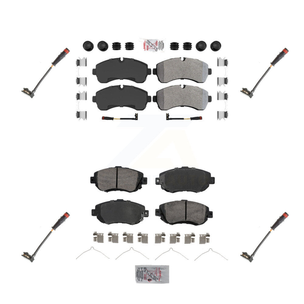Ceramic Brake Pads & Extra Wear Sensor Front Rear Kit For Mercedes-Benz Sprinter