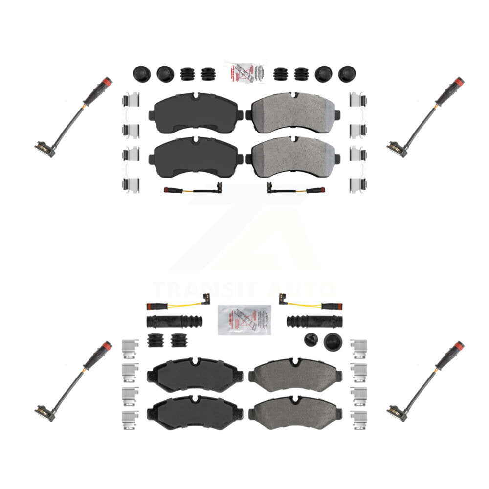Ceramic Brake Pads & Extra Wear Sensor Front Rear Kit For Mercedes-Benz Sprinter